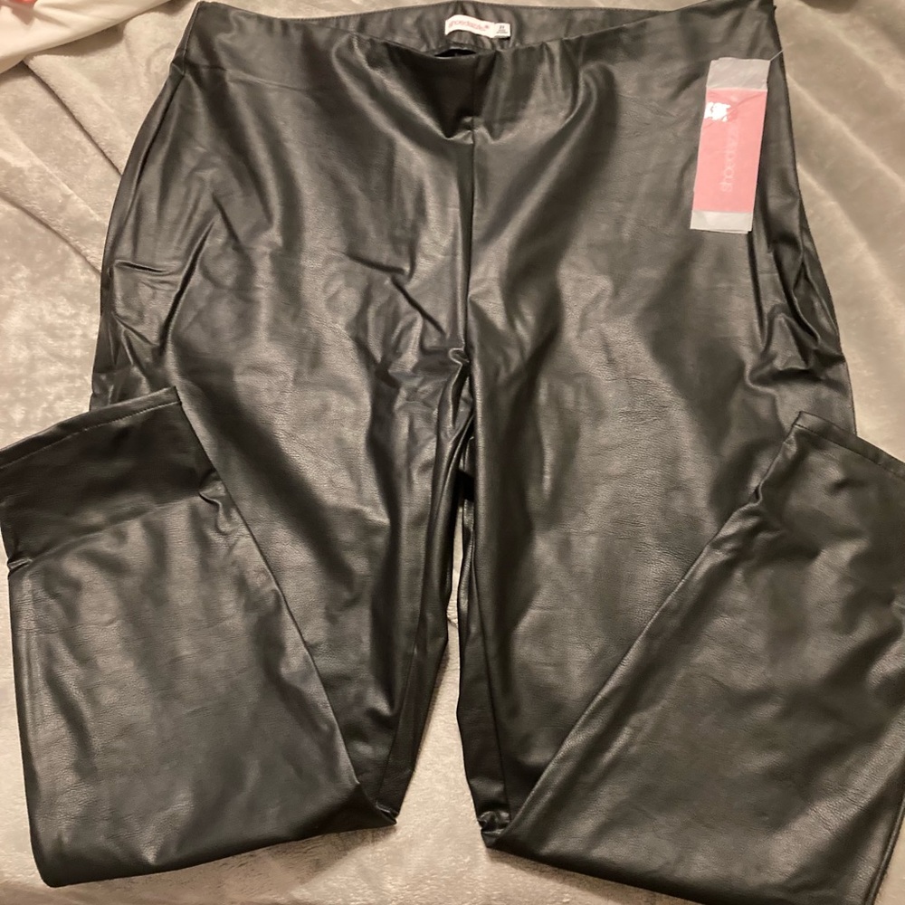 Faux leather pants size 2x
